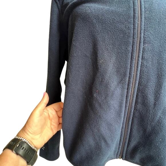 Boston Red Sox Navy Blue Fleece Jacket Full Zip Embroidered B Size L Antigua - Picture 4 of 11